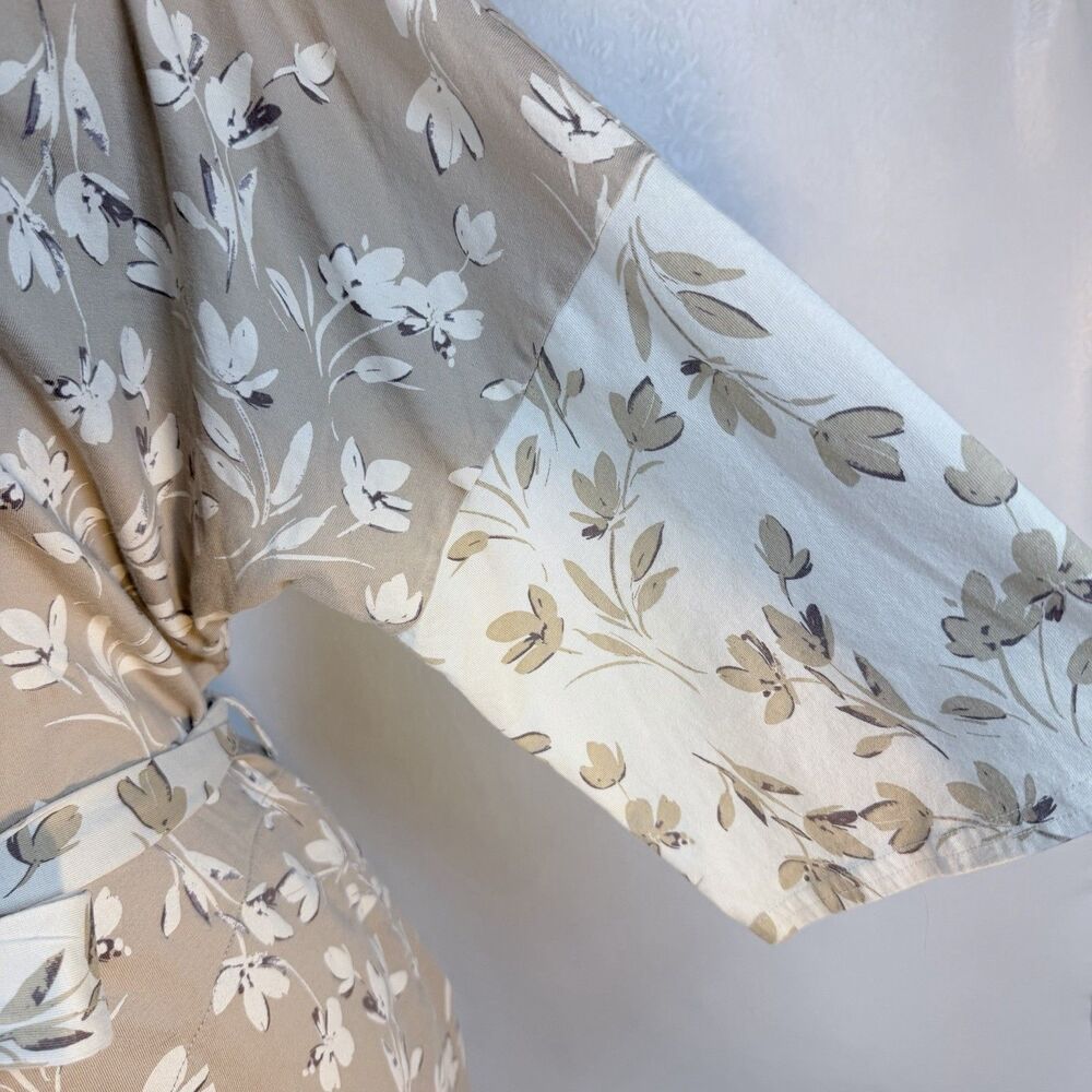 Pact Short Robe M/L Floral Tan Cream - Picture 6 of 12